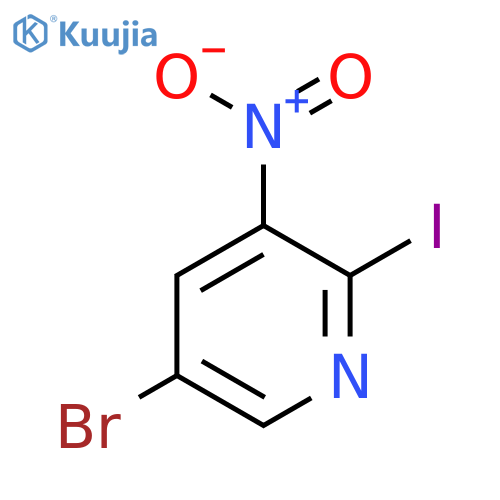 5-Bromo-2-iodo-3-nitropyridine structure