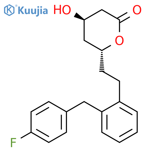 2H-Pyran-2-one, 6-[2-[2-[(4-fluorophenyl)methyl]phenyl]ethyl]tetrahydro-4-hydroxy-, (4R-trans)- structure