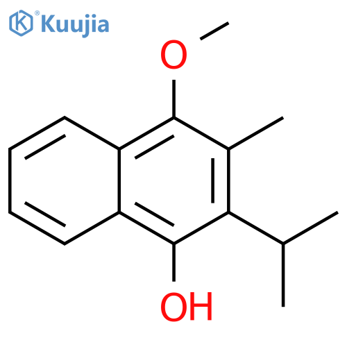 1-Naphthalenol, 4-methoxy-3-methyl-2-(1-methylethyl)- structure
