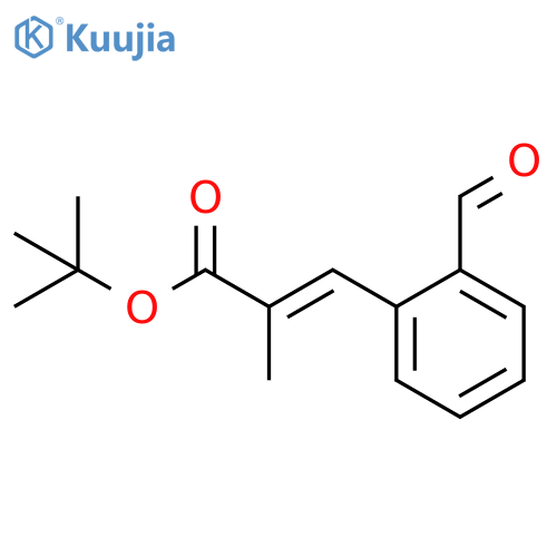 2-Propenoic acid, 3-(2-formylphenyl)-2-methyl-, 1,1-dimethylethyl ester structure