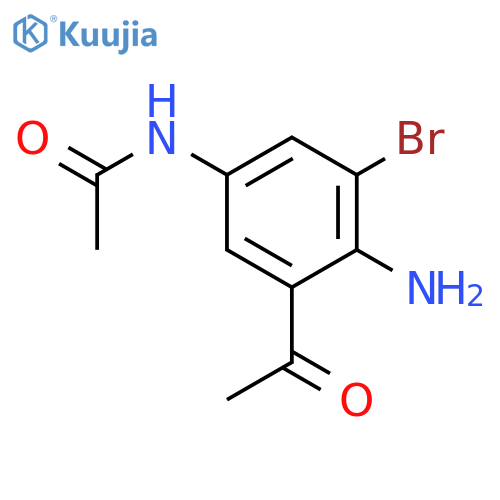Acetamide, N-(3-acetyl-4-amino-5-bromophenyl)- structure