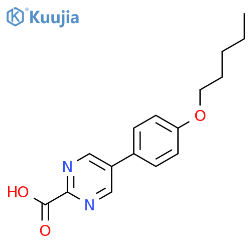 2-Pyrimidinecarboxylic acid, 5-[4-(pentyloxy)phenyl]- structure