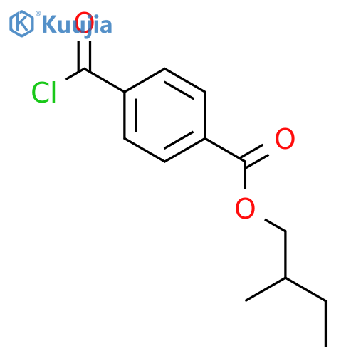 Benzoic acid, 4-(chlorocarbonyl)-, 2-methylbutyl ester structure