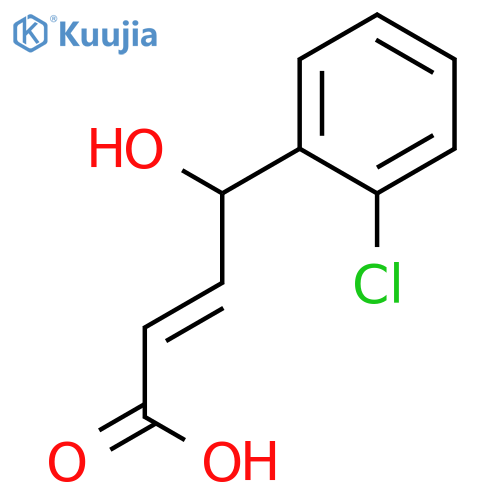 2-Butenoic acid, 4-(2-chlorophenyl)-4-hydroxy-, (E)-(±)- structure