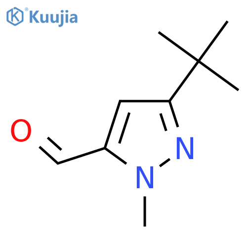 3-tert-butyl-1-methyl-1H-pyrazole-5-carbaldehyde structure