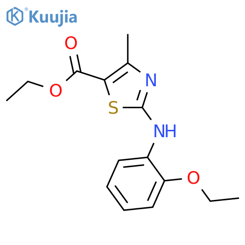 ethyl 2-(2-ethoxyphenyl)amino-4-methyl-1,3-thiazole-5-carboxylate structure