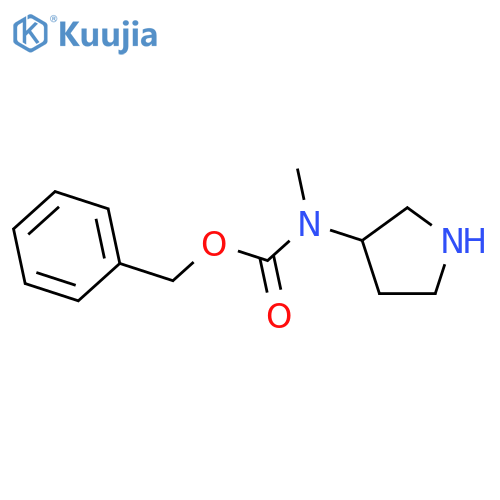 (r)-Benzyl methyl(pyrrolidin-3-yl)carbamate structure