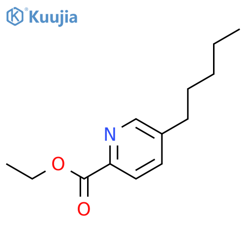 2-Pyridinecarboxylic acid, 5-pentyl-, ethyl ester structure