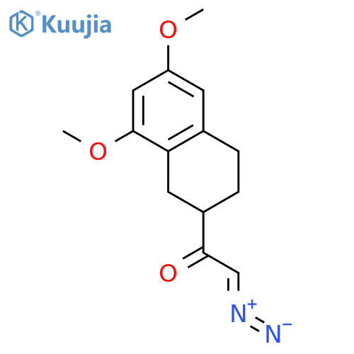 Ethanone, 2-diazo-1-(1,2,3,4-tetrahydro-6,8-dimethoxy-2-naphthalenyl)-, (±)- structure
