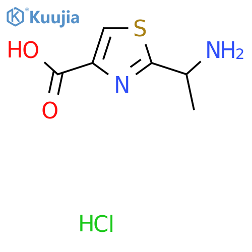 2-(1-Aminoethyl)-1,3-thiazole-4-carboxylic acid hydrochloride structure