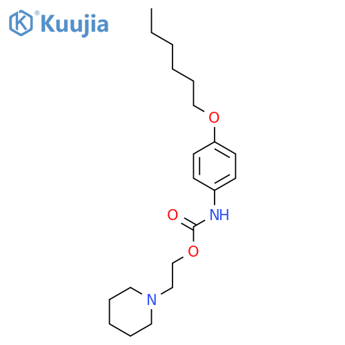 Carbamic acid, [4-(hexyloxy)phenyl]-, 2-(1-piperidinyl)ethyl ester structure