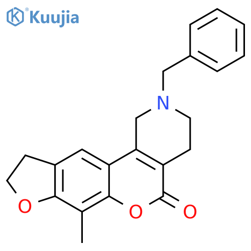 5H-Furo[3',2':6,7][1]benzopyrano[4,3-c]pyridin-5-one, 1,2,3,4,9,10-hexahydro-7-methyl-2-(phenylmethyl)- structure
