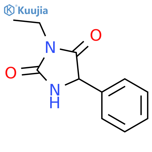 2,4-Imidazolidinedione,3-ethyl-5-phenyl-, (5S)- structure