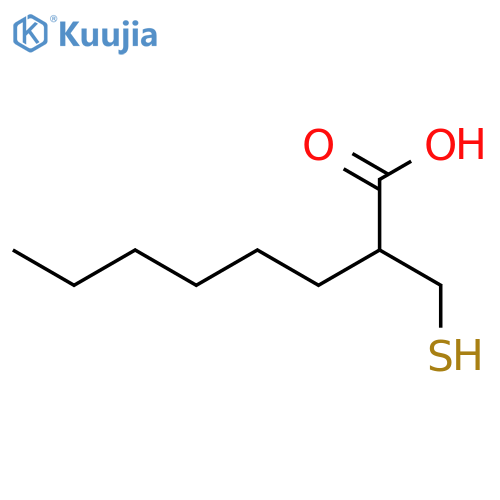Octanoic acid, 2-(mercaptomethyl)- structure