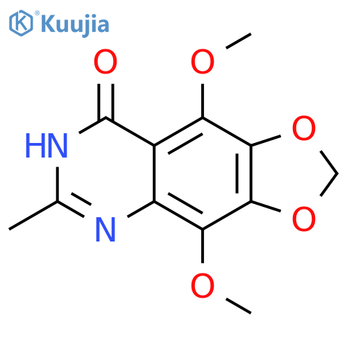 1,3-Dioxolo[4,5-g]quinazolin-8(7H)-one, 4,9-dimethoxy-6-methyl- structure