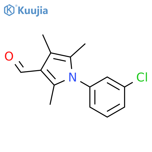 1-(3-chlorophenyl)-2,4,5-trimethyl-1H-pyrrole-3-carbaldehyde structure