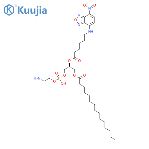 Hexadecanoic acid,3-[[(2-aminoethoxy)hydroxyphosphinyl]oxy]-2-[[6-[(7-nitro-2,1,3-benzoxadiazol-4-yl)amino]-1-oxohexyl]oxy]propylester, (S)- (9CI) structure