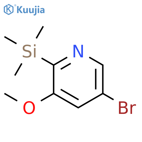 5-Bromo-3-methoxy-2-(trimethylsilyl)pyridine structure