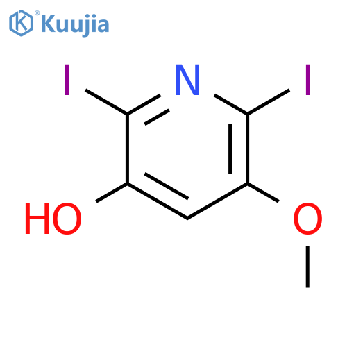 2,6-Diiodo-5-methoxypyridin-3-ol structure