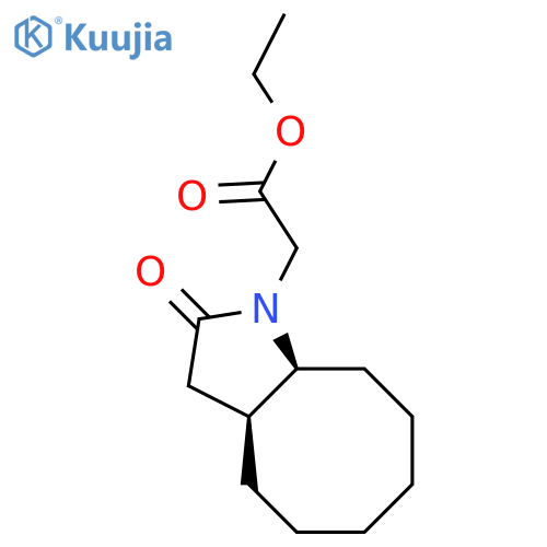 1H-Cycloocta[b]pyrrole-1-acetic acid, decahydro-2-oxo-, ethyl ester, cis- structure