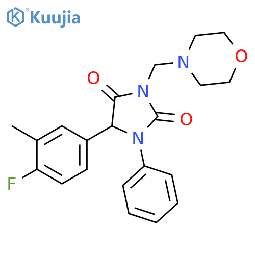 2,4-Imidazolidinedione, 5-(4-fluoro-3-methylphenyl)-3-(4-morpholinylmethyl)-1-phenyl- structure