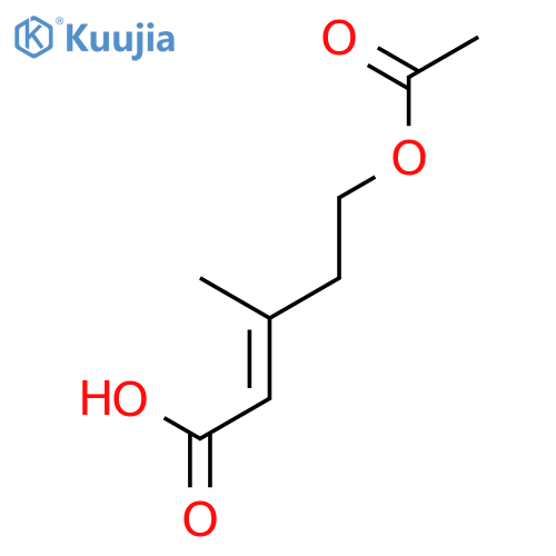 (E)-5-acetoxy-3-methylpent-2-enoic acid structure
