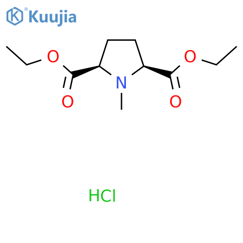 Diethyl (2R,5S)-1-methylpyrrolidine-2,5-dicarboxylate;hydrochloride structure