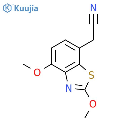 7-Benzothiazoleacetonitrile, 2,4-dimethoxy- structure