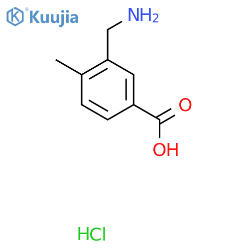 3-(Aminomethyl)-4-methylbenzoic acid hydrochloride structure