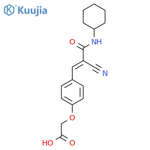 2-{4-[2-Cyano-2-(cyclohexylcarbamoyl)eth-1-en-1-yl]phenoxy}acetic acid structure