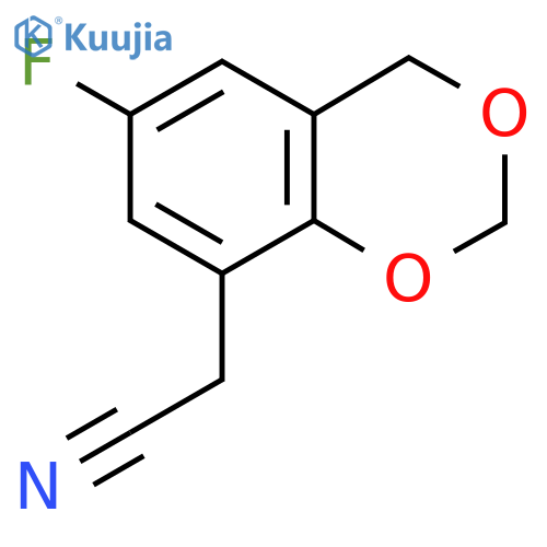 2-(6-Fluoro-2,4-dihydro-1,3-benzodioxin-8-yl)acetonitrile structure