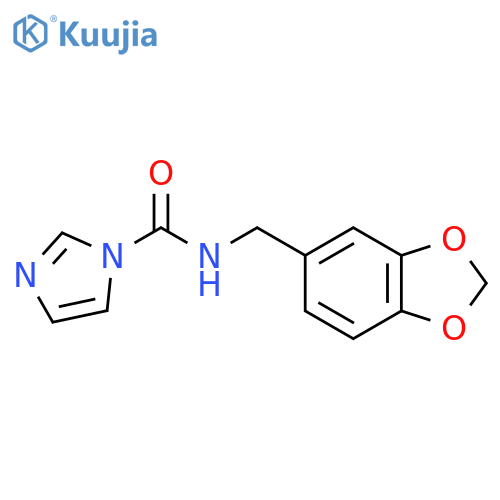 N-(2H-1,3-Benzodioxol-5-ylmethyl)-1H-imidazole-1-carboxamide structure