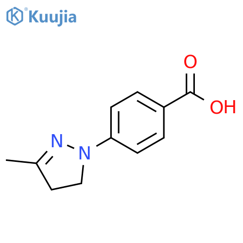 4-(3-methyl-4,5-dihydro-1H-pyrazol-1-yl)benzoic acid structure