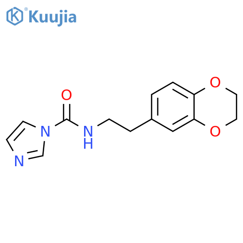 N-2-(2,3-dihydro-1,4-benzodioxin-6-yl)ethyl-1H-imidazole-1-carboxamide structure