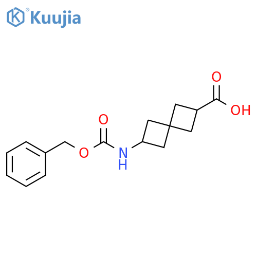 6-{[(benzyloxy)carbonyl]amino}spiro[3.3]heptane-2-carboxylic acid structure