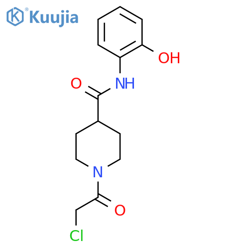 1-(2-Chloroacetyl)-N-(2-hydroxyphenyl)piperidine-4-carboxamide structure