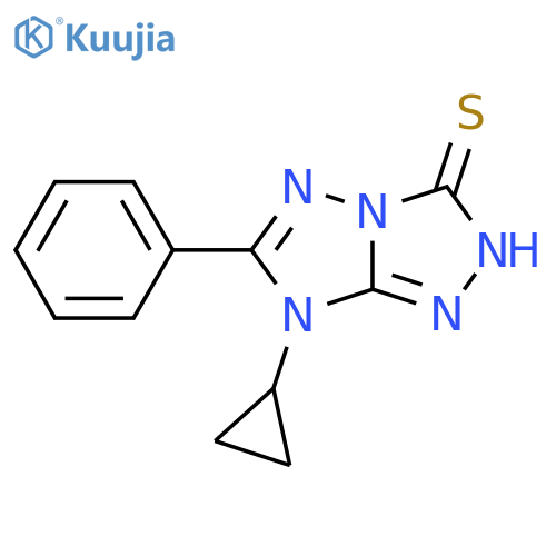 7-Cyclopropyl-6-phenyl-7H-1,2,4triazolo4,3-b1,2,4triazole-3-thiol structure