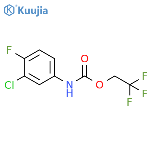 2,2,2-trifluoroethyl N-(3-chloro-4-fluorophenyl)carbamate structure