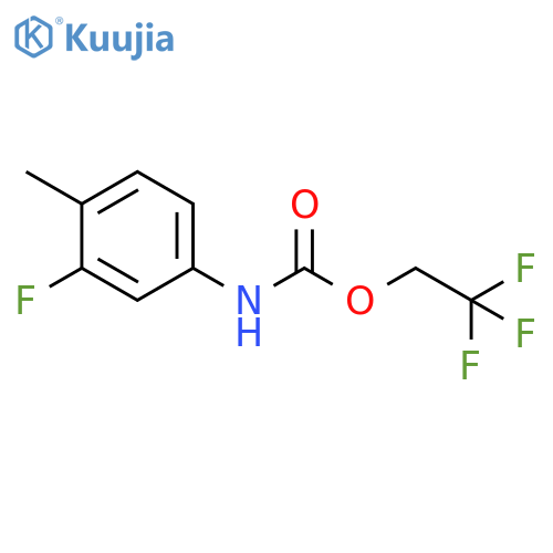 2,2,2-trifluoroethyl N-(3-fluoro-4-methylphenyl)carbamate structure