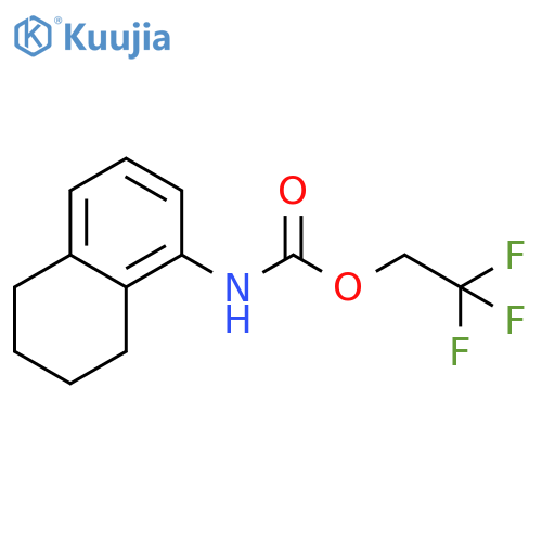 2,2,2-trifluoroethyl N-(5,6,7,8-tetrahydronaphthalen-1-yl)carbamate structure