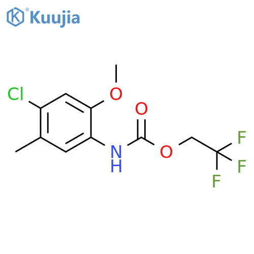 Carbamic acid, N-(4-chloro-2-methoxy-5-methylphenyl)-, 2,2,2-trifluoroethyl ester structure