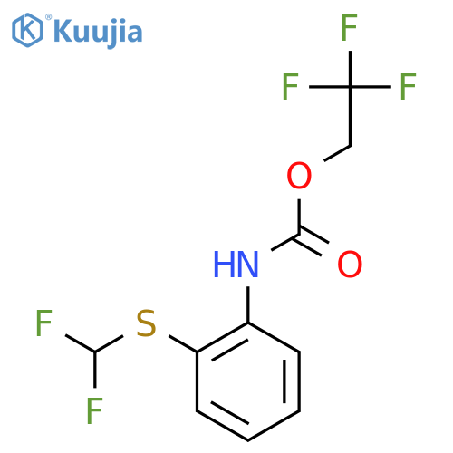 2,2,2-Trifluoroethyl N-{2-(Difluoromethyl)sulfanylphenyl}carbamate structure