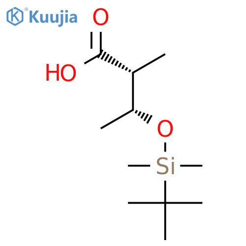Butanoic acid, 3-[[(1,1-dimethylethyl)dimethylsilyl]oxy]-2-methyl-, (2R,3R)- structure