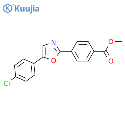 Benzoic acid, 4-[5-(4-chlorophenyl)-2-oxazolyl]-, methyl ester structure