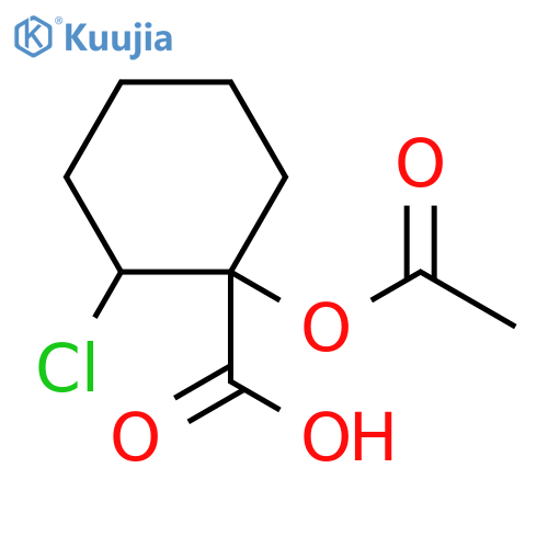 Cyclohexanecarboxylic acid, 1-(acetyloxy)-2-chloro- structure
