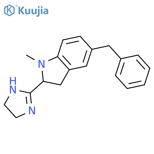 1H-Indole, 2-(4,5-dihydro-1H-imidazol-2-yl)-2,3-dihydro-1-methyl-5-(phenylmethyl)- structure