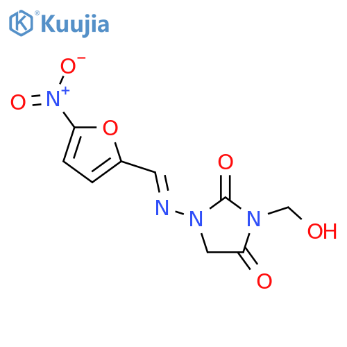 2,4-Imidazolidinedione,3-(hydroxymethyl)-1-[[(5-nitro-2-furanyl)methylene]amino]- structure