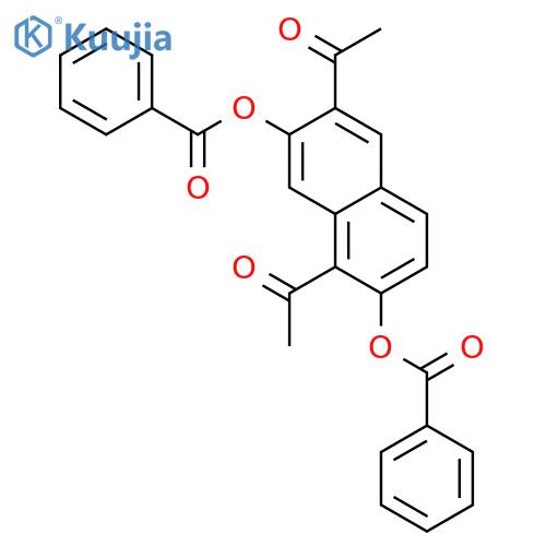 Ethanone, 1,1'-[2,7-bis(benzoyloxy)-1,6-naphthalenediyl]bis- structure