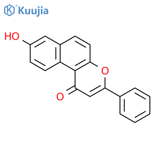 1H-NAPHTHO[2,1-B]PYRAN-1-ONE, 8-HYDROXY-3-PHENYL- structure