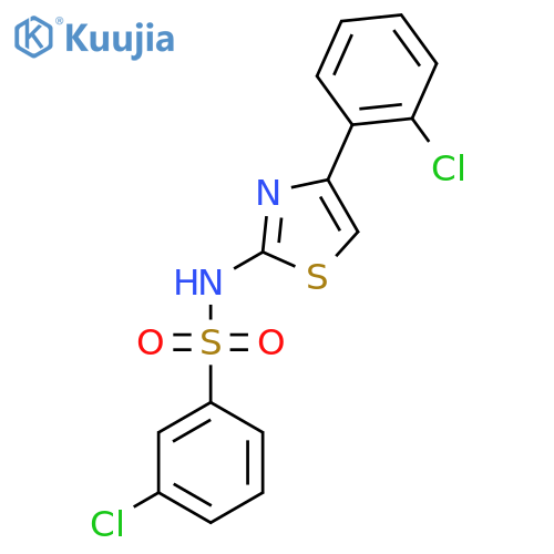 3-chloro-N-4-(2-chlorophenyl)-1,3-thiazol-2-ylbenzene-1-sulfonamide structure